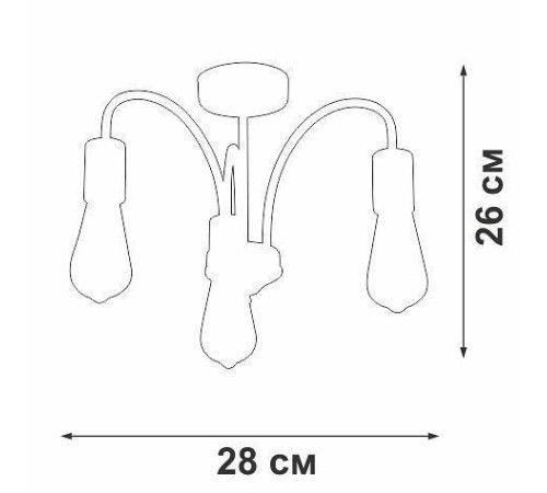 Люстра на штанге Vitaluce V3024 3 лампы V3024-1/3PL