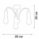 Люстра на штанге Vitaluce V3024 3 лампы V3024-1/3PL