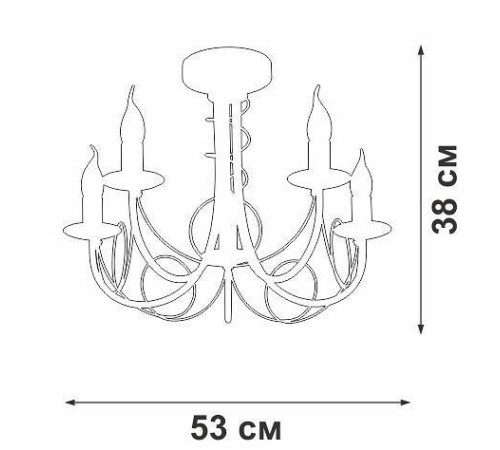 Люстра на штанге Vitaluce V3035 V3035-0/5PL