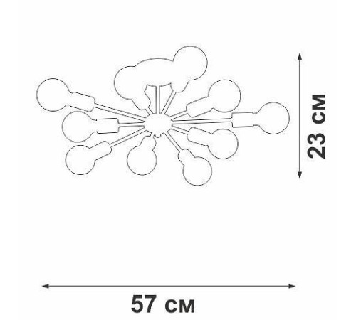 Люстра на штанге Vitaluce V4261 V4261-0/10PL