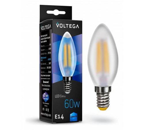Лампа светодиодная Voltega Candel matt 6W 7045