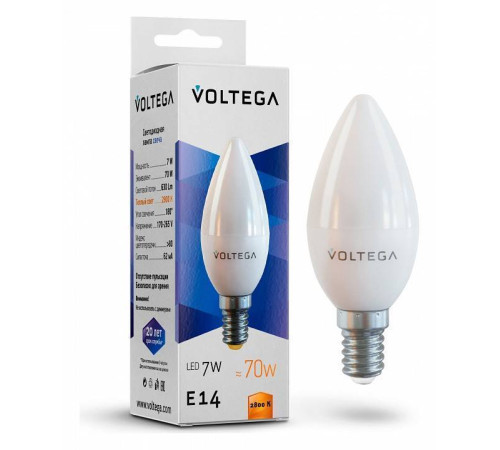 Лампа светодиодная Voltega Candle 7W 7048