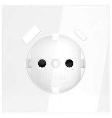 Накладка для розетки с заземлением и со шторками и 2хUSB type A и C Voltum S70 VLS001001