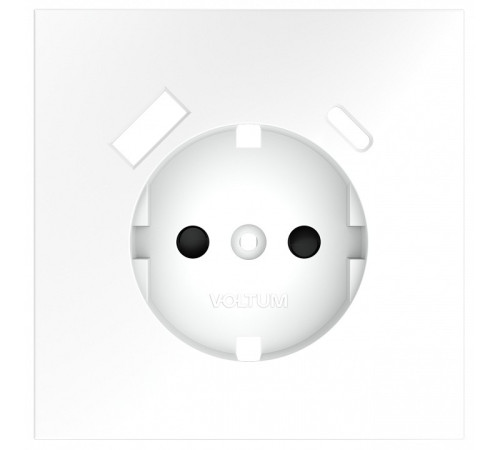 Накладка для розетки с заземлением и со шторками и 2хUSB type A и C Voltum S70 VLS001002