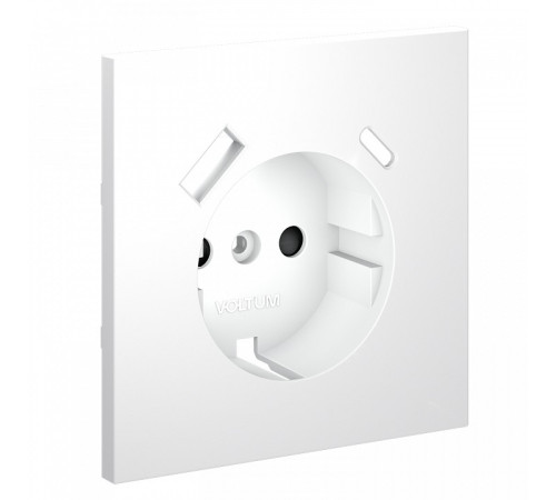 Накладка для розетки с заземлением и со шторками и 2хUSB type A и C Voltum S70 VLS001002