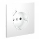 Накладка для розетки с заземлением и со шторками и 2хUSB type A и C Voltum S70 VLS001002