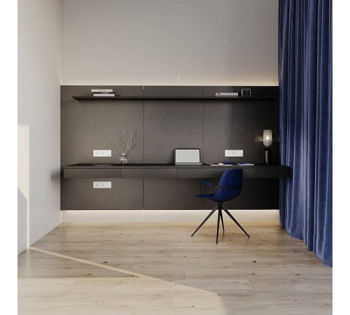 Выключатель двухклавишный с подсветкой без рамки Voltum S70 VLS020201