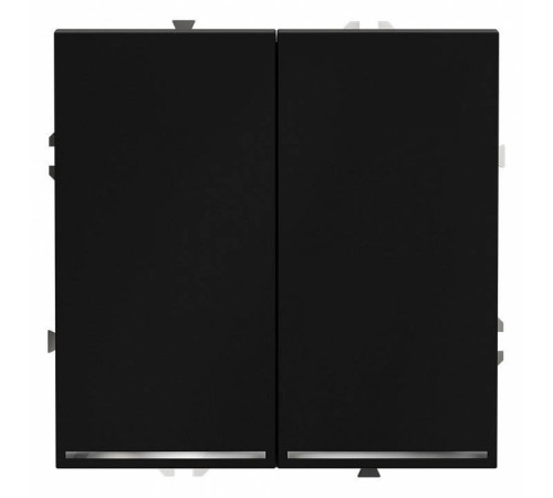 Выключатель двухклавишный с подсветкой без рамки Voltum S70 VLS020208