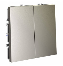 Выключатель проходной двухклавишный без рамки Voltum S70 VLS020304