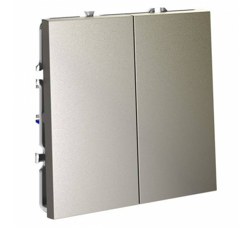 Выключатель проходной двухклавишный без рамки Voltum S70 VLS020304