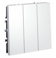 Выключатель трехклавишный без рамки Voltum S70 VLS030102