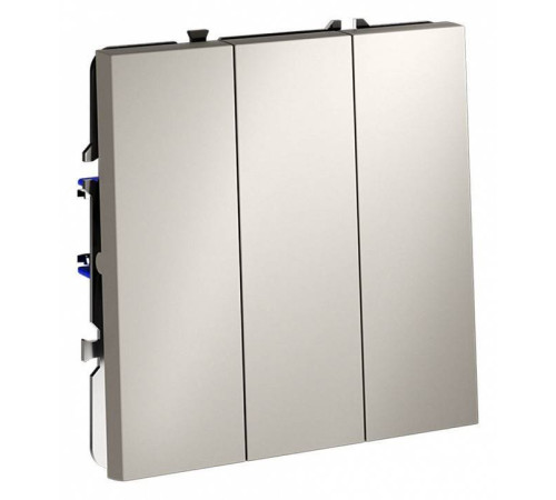 Выключатель трехклавишный без рамки Voltum S70 VLS030103