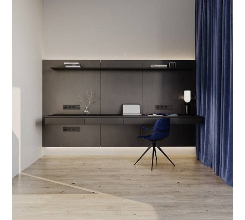 Розетка с заземлением и со шторкой, без рамки Voltum S70 VLS040208