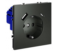 Розетка с заземлением и со шторкой и 2хUSB type A и C, без рамки Voltum S70 VLS040506
