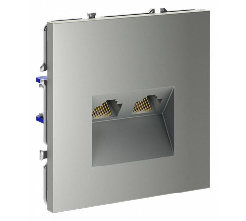 Розетка двойная Ethernet RJ-45 без рамки Voltum S70 VLS060205