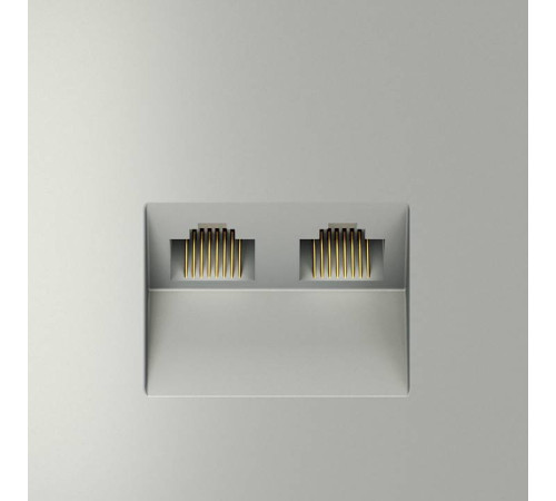 Розетка двойная Ethernet RJ-45 без рамки Voltum S70 VLS060205