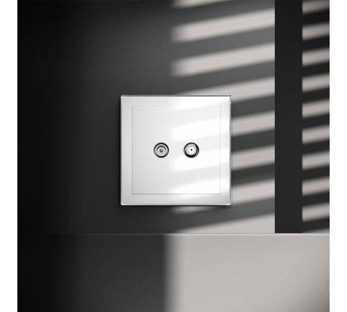 ТВ-розетка и SAT-розетка оконечная без рамки Voltum S70 VLS060401