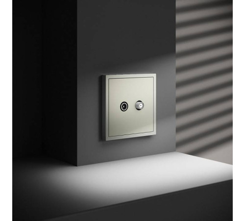 ТВ-розетка и SAT-розетка оконечная без рамки Voltum S70 VLS060405