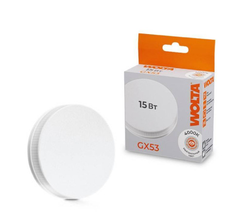 Лампа светодиодная Wolta GX53 15Вт 4000K 25S75R15GX53