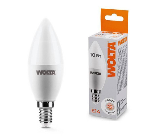 Лампа светодиодная Wolta E14 10Вт 4000K 25SC10E14