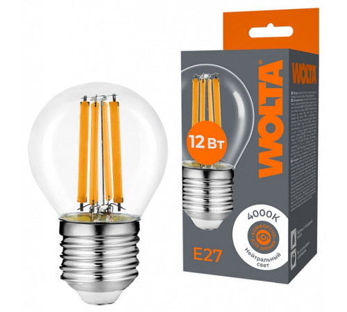 Лампа светодиодная Wolta WF-G45-12W4KE27