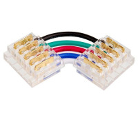 Соединитель лент угловой жесткий Wolta  WLS-5PIN-RGBW-12MM-L
