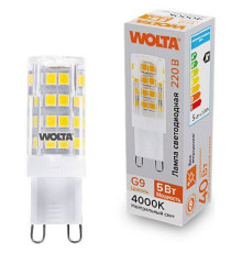 Лампа светодиодная Wolta  G9 5Вт 4000K WSTD-JCD-5W4KG9-C