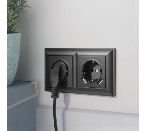 Рамка на 2 поста Werkel черный матовый W0022208