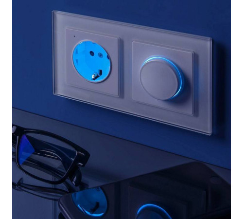 Диммер с подсветкой без рамки Werkel белый W1142101