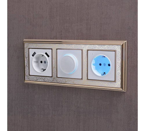 Диммер с подсветкой без рамки Werkel белый W1142101