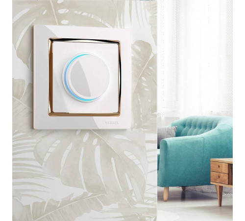 Диммер с подсветкой без рамки Werkel белый W1142101