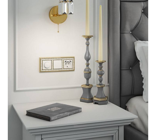 Выключатель одноклавишный без рамки Werkel белый W1110001