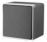 Выключатель одноклавишный влагозащищенный Werkel Gallant (графит рифленый) W5010204