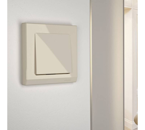 Выключатель проходной одноклавишный без рамки Werkel слоновая кость W1112003