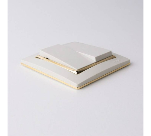 Выключатель двухклавишный без рамки Werkel Слоновая кость W1120003