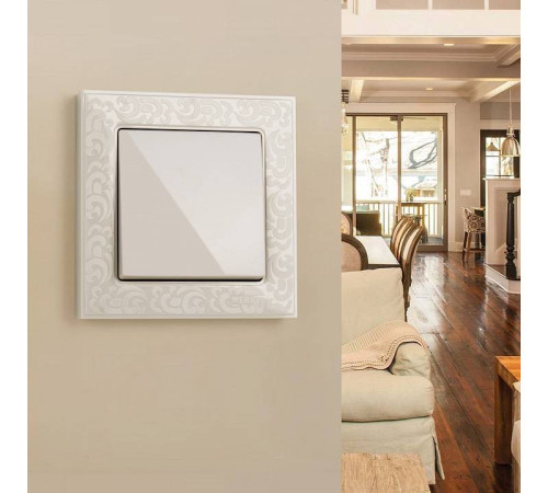 Выключатель одноклавишный без рамки Werkel Слоновая кость W1113003