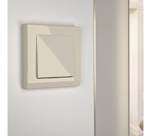 Выключатель одноклавишный без рамки Werkel Слоновая кость W1113003