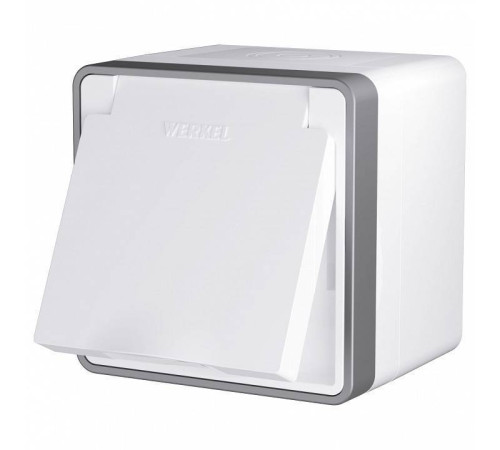 Розетка с заземлением и с шторками Werkel Gallant (белая) W5071201