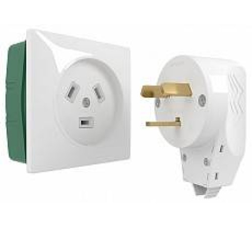 Розетка силовая для электроплиты с вилкой Werkel белый W1189201