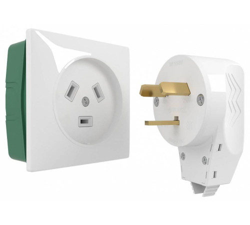 Розетка силовая для электроплиты с вилкой Werkel белый W1189201