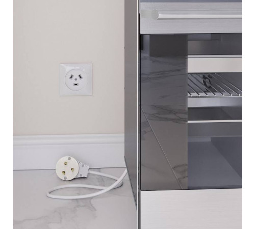 Розетка силовая для электроплиты с вилкой Werkel белый W1189201