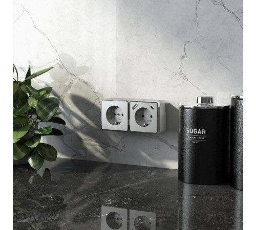 Розетка с заземлением и с шторками и USB Werkel Gallant серебряные W5071706