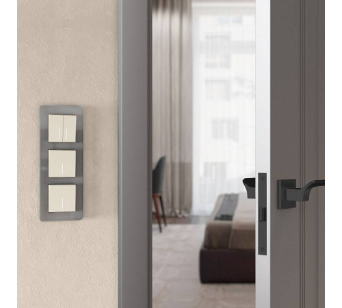 Выключатель одноклавишный с подсветкой без рамки Werkel Айвори матовый W1110162