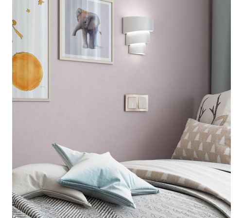 Выключатель одноклавишный с подсветкой без рамки Werkel Айвори матовый W1110162