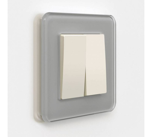 Выключатель проходной двухклавишный Werkel Айвори матовый W1122062