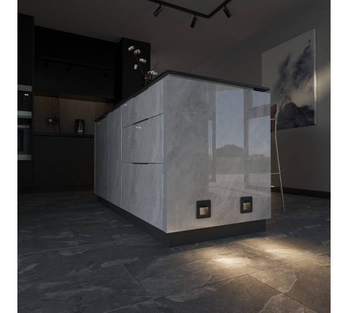 Заглушка для поста с подсветкой, без рамки Werkel черный матовый W1154608