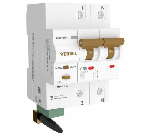 Автоматический выключатель 2P с Wi-Fi Werkel W1002P6301