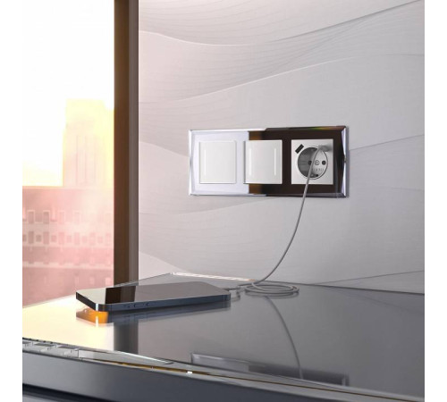 Выключатель сенсорый одноклавишный с подсветкой, без рамки Werkel белые W4512001