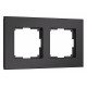 Рамка на 2 поста Werkel Senso черный soft-touch W0023108