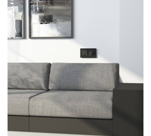 Рамка на 2 поста Werkel AluMax черный алюминий a066330